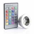 RGB - 3 Watt GU10 Multicolour LED Bulb w/ Remote RGB Spotlight  Multicoloured GU10 AC85-265V